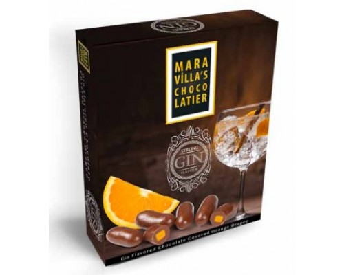 Драже MARAVILLA`S CHOCOLATIER апельсин в шоколаде со вкусом джина 125 гр